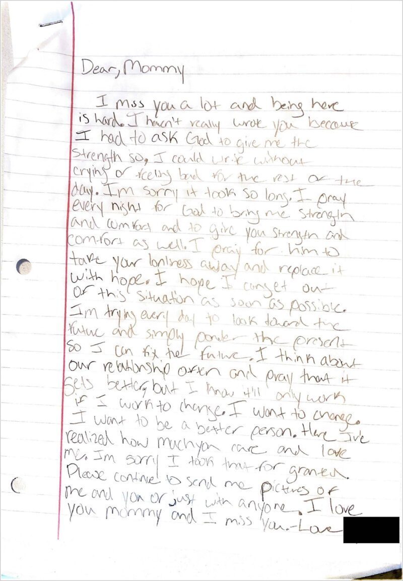 Grace is a Black 15 year old child with ADHD who has been in jail since the start of pandemic because she could not do her homework, which meant she violated her parole (she was on parole for briefly stealing a fellow student's phone). https://pluralistic.net/2020/07/15/3-frauds-in-a-trenchcoat/#judge-mary-ellen-brennan1/