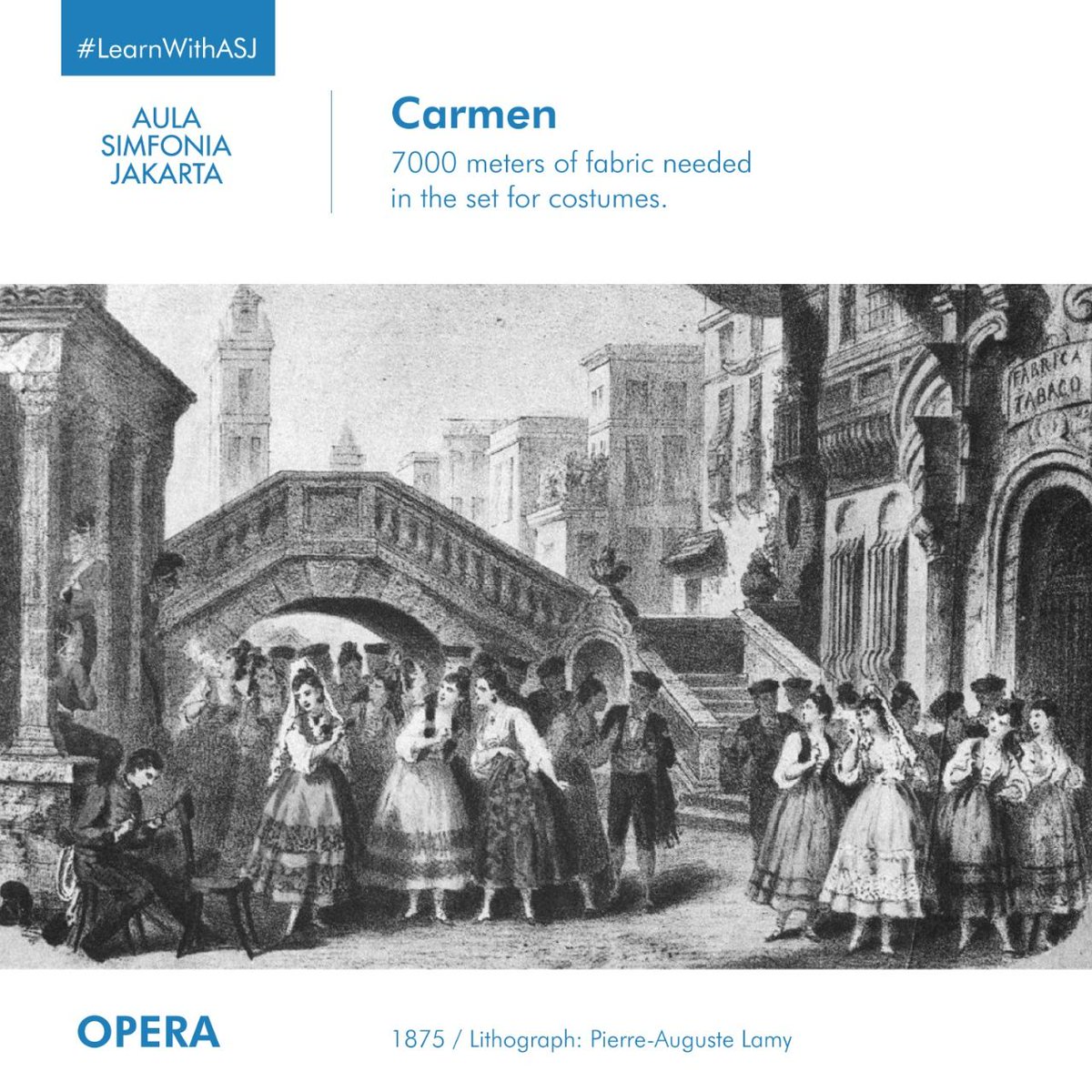 AulaSimfoniaJkt's tweet photo. “Opera is when a guy gets stabbed in the back and, instead of bleeding, he sings.” - Robert Benchley
.
#LearnWithASJ #ASJPlaylist #ASJ #AulaSimfoniaJakarta #Jakarta
#music #classicalmusic #learning #themoreyouknow
#listen #spotify #opera https://t.co/Rhl9hL3yKt