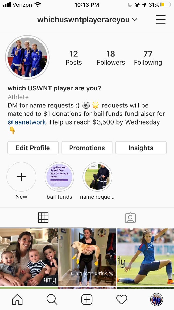 ianetwork_'s tweet photo. 3. DM us on Instagram at @whichuswntplayerareyou for a name request and we’ll donate $1 to bail funds for Portland Bail Fund &amp; make a @USWNT graphic with your name!👇 https://t.co/YjVVyh8PtF
