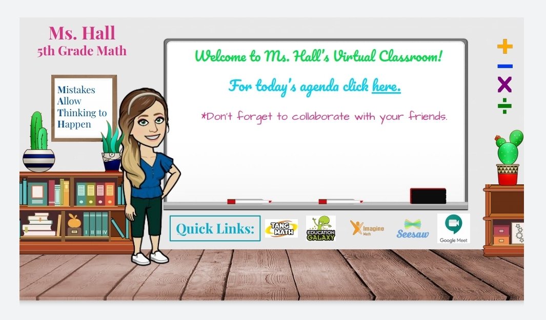 Still a work in progress but having SO much fun creating my online classroom 😁 #virtualclassroom #blendedlearning #comalisd #elementarymath