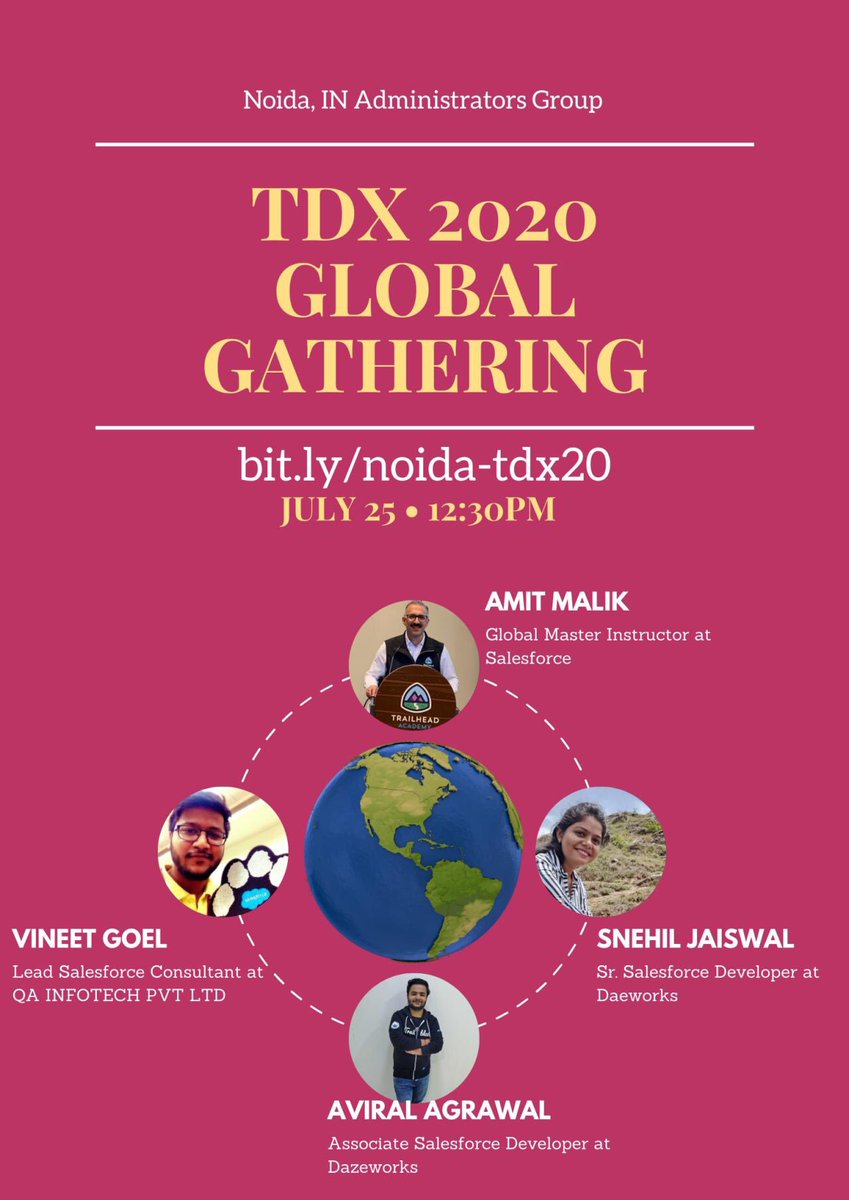 Vineet Goel (@vineet1817) on Twitter photo Join #TDX20 Global Gathering at <a href="/NoidaSFGroups/">Noida Trailblazer Groups</a> to know more about <a href="/salesforce/">Salesforce</a> products.
RSVP now and you will get a chance to win a $400/$200 certification voucher. #TrailblazerCommunity #Salesforce
RSVP here bit.ly/noida-tdx20 Join #TDX20 Global Gathering at <a href="/NoidaSFGroups/">Noida Trailblazer Groups</a> to know more about <a href="/salesforce/">Salesforce</a> products.
RSVP now and you will get a chance to win a $400/$200 certification voucher. #TrailblazerCommunity #Salesforce
RSVP here bit.ly/noida-tdx20