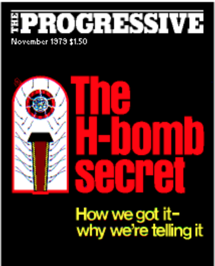 (Sidenote to the sidenote: there was a landmark court case in the late 70’s concerning all this, when the  @ENERGY tried to keep The Progressive, a Wisconsin based magazine, from publishing an article about it.)