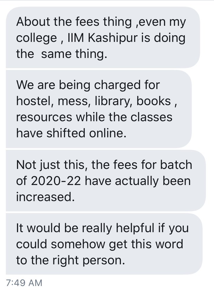 KyaUkhaadLega's tweet photo. Here’s one more request where a college is compounding the miseries of students. Definitely a pattern here. https://t.co/pwEzWE5nGM