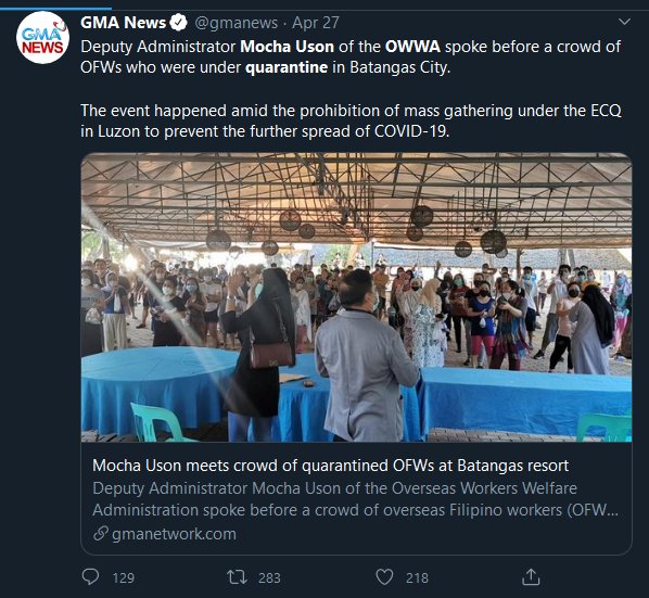 real_ramoncruz's tweet photo. Did I read it right? Duterte wants to arrest protocol violators? Let's do it Mr President! #supportduterte #hopetouploadmorepictures https://t.co/nUQSZvF1Qh