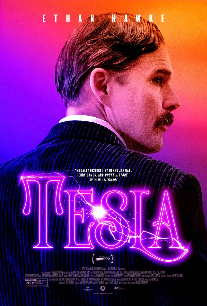 RottenTomatoes's tweet photo. Ethan Hawke is #Tesla, coming August 21st. https://t.co/UaVC6wKA3w