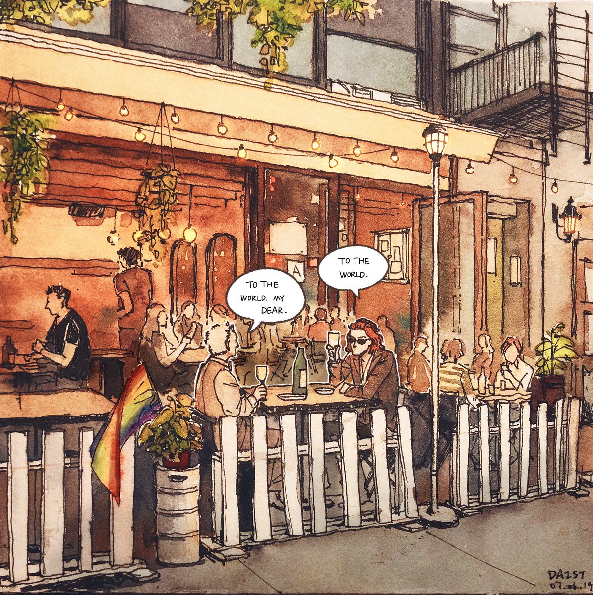 DAIST19's tweet photo. some watercolors from last year 
#GoodOmens https://t.co/f86SFzkFlq