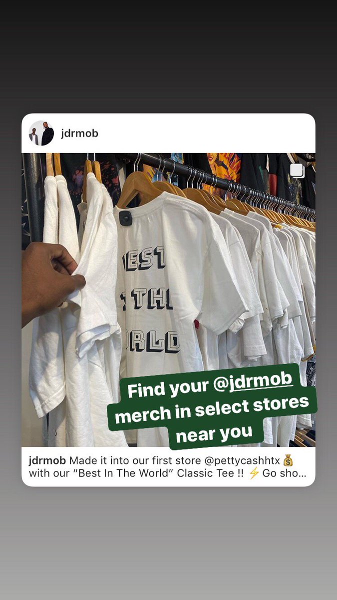 Made it into our first store🔥Shop <a href="/JDRMob/">JDR MOB</a> merch at Petty Cash, Houston, TX.📍