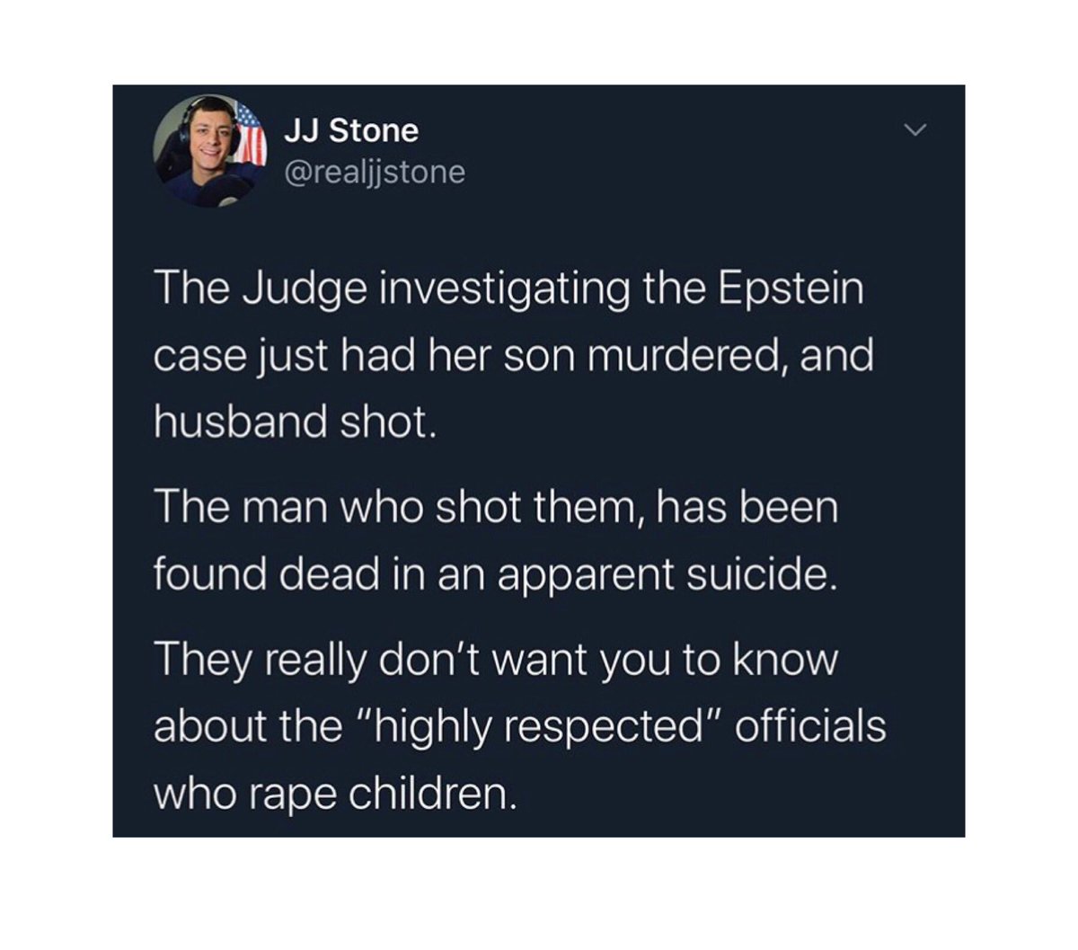 QtheStorm5's tweet photo. They probably killed the guy that suicided the “FedEx driver” too #qanon #WWG1GWA https://t.co/ODSTP9LXxH