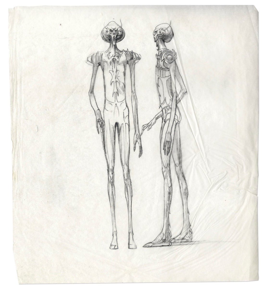 Alien designs by Ralph McQuarrie for a Chevrolet commercial. 
