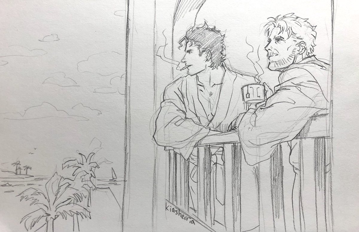 More of that Egypt trip~~
My personal fav is still the food one. ?
#jjba #JotaroKujo #kakyoinnoriaki #polnareff #JosephJoestar #avdol