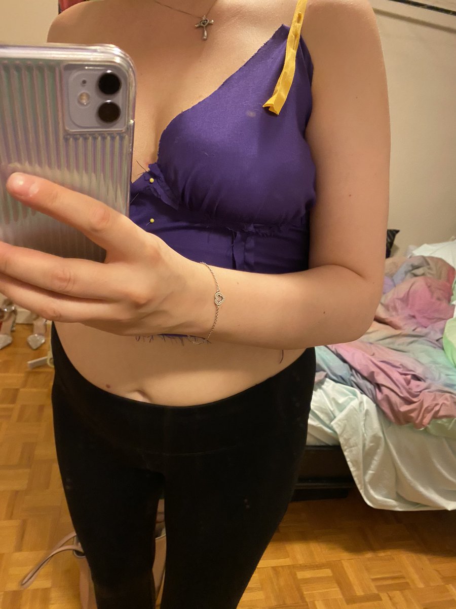 There is some slight bubbling in the first photos because it is pinned as a haulter top which it is not meant to be, when I pull the step over my shoulder the way it should be, they all disappear. I am going to let it out slightly at the waist and then on to the final tomorrow!