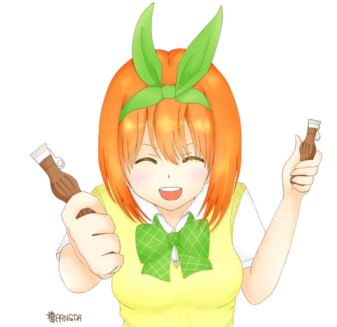 檀PANGDAさんがTwitterに投稿した中野四葉(五等分の花嫁)のイラスト。