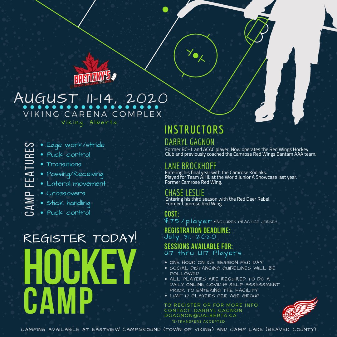 Brettzkyhockey's tweet photo. The Brettzky's Hockey Challenge is excited to announce that even though the 2020 tournament is canceled we have decided to offer a more basic hockey camp vs our normal power skating camp. Registration fee is $75.00 and spaces are limited.
To register 👇

https://t.co/IYvzxEf9vn https://t.co/JQvSmrv2c1