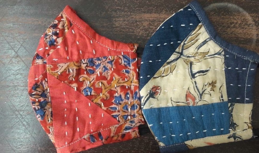 ahundredhands's tweet photo. From Nature Alley come these hand spun, naturally dyed, hand embellished, stylish three ply #masks celebrating the beauty of Indian handloom. #MasksForACause #handmade #Masks4All https://t.co/Rh5iWSD9by