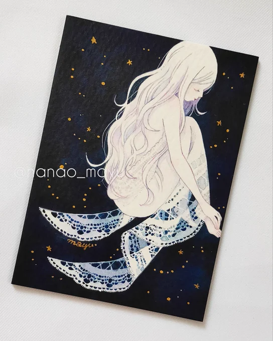 ATC(64x89mm)/アクリル/マーメイドボード

「星の装い・人魚」
「星の装い・妖精」

 #nanao_mayu  #ATCつくりました  #額装ATC 