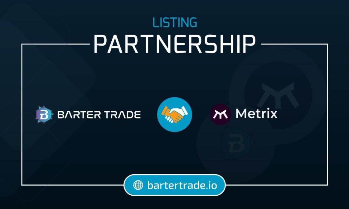 MetrixCoin's tweet photo. NEW EXCHANGE ANNOUNCEMENT

We are pleased that #Metrix will be added to @bartertradeio Barter Trade exchange starting Q3! 

Watch our video by @trentrichards1 for info, news, and upcoming plans here - https://t.co/x3LDc3J48E

Thread 1/4

#deltadirect $mrx $btc #crypto #exchange https://t.co/73LSx3wOg1