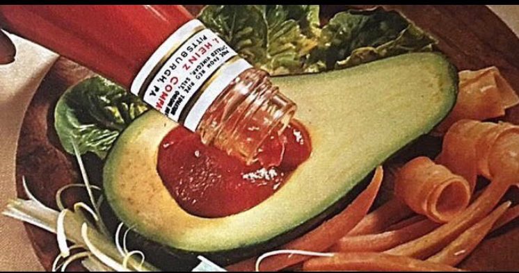 Unplaisantfood's tweet photo. Heinze’s ad in the seventies. Those guys were wild #Food #Ad https://t.co/MQ0eURZdHB