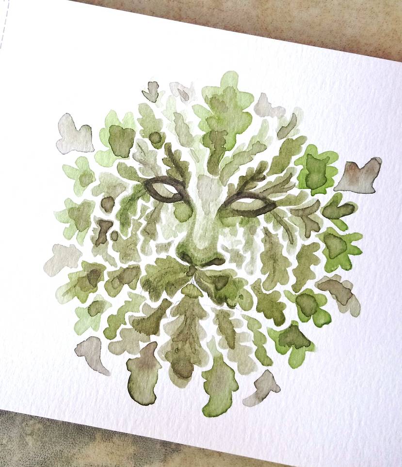 Type 9 : GreenManJ'aime les GreenMan j'en veux partout chez moi.Aquarelle verte.