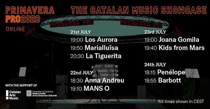 Desde hoy y hasta el viernes se celebra una nueva edición del <a href="/PrimaveraPro/">Primavera Pro</a>, de carácter virtual a causa de la pandemia. Habrá conferencias, streamings o showcases desde @Sala_Apolo como los de <a href="/Anna_Andreu_/">Anna Andreu</a>, <a href="/marialluiisam/">Marialluïsa 🌿</a>, <a href="/kidsfrommars_/">KIDS FROM MARS</a>, <a href="/Barbottband/">Barbott</a>... primaverasound.com/es/primavera-p…