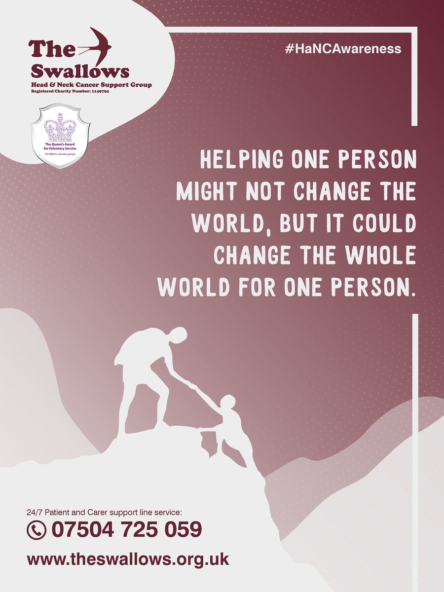 swallowsgroup's tweet photo. Thought for the day #support #HNCancer #WHNCD2020 https://t.co/kz1UvhEfVi