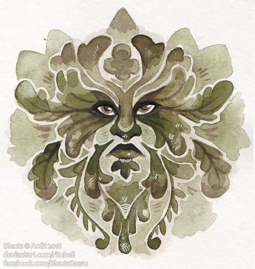 Type 9 : GreenManJ'aime les GreenMan j'en veux partout chez moi.Aquarelle verte.