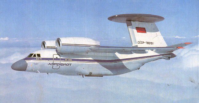 Antonov An-71 Russian Awacs Aircraft Airplane Reconnaissance 1:288 Model Kit 