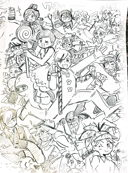 クッキーラン擬人化

(持ってない子は描けませんでした) 