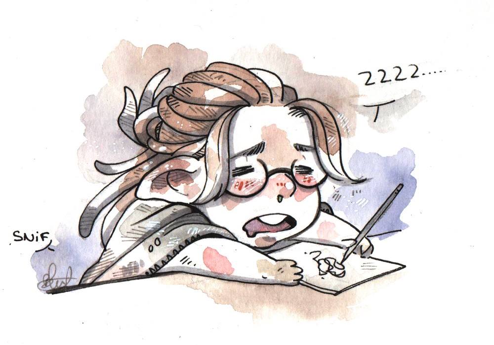 Type 10 : Humour ou anecdoteQuand j& #39;ai envie de raconter ma vie ou la flemme de faire un dessin poussé.Autoportrait trèèèès réaliste.