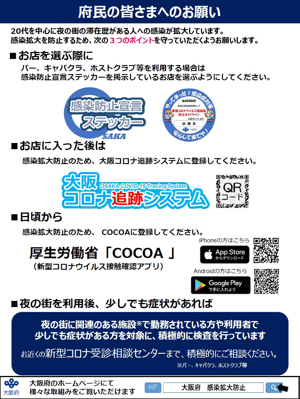 大阪市広報 大阪モデル黄色信号点灯 事業者の皆さまへ 府 の皆さまへの安心の提供による利用促進と感染拡大防止 のため 新型コロナウイルス感染拡大予防ガイドライン を遵守した感染防止対策を実施いただき 感染防止宣言ステッカーにご登録いただき