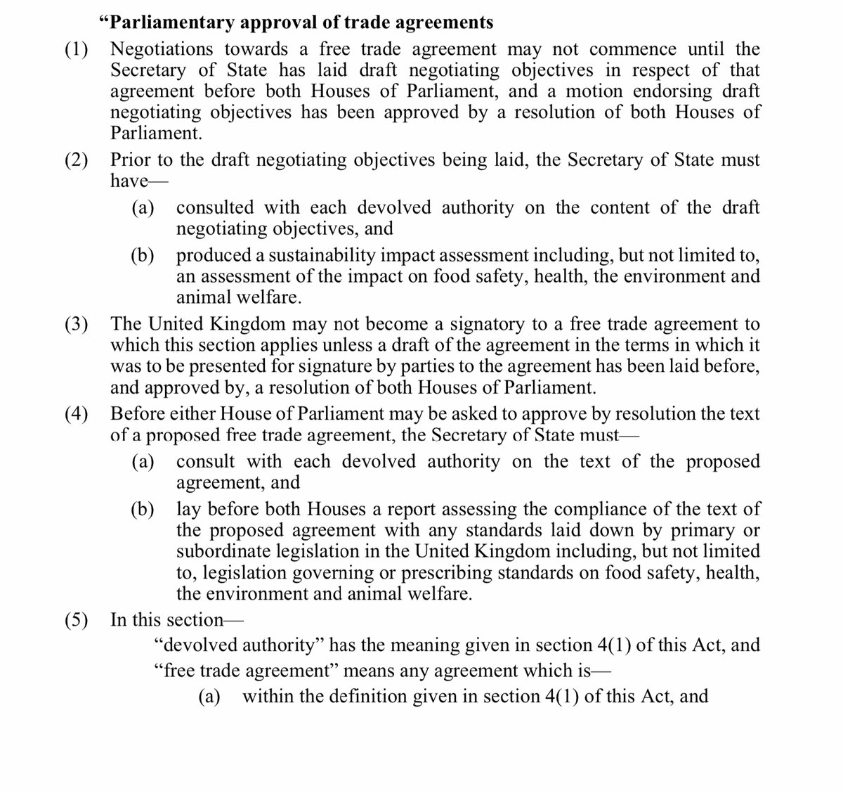 Accordingly  @JDjanogly took the logical step: he proposed an amendment that would have required Parliament to agree to a free trade agreement. “New clause 4”.