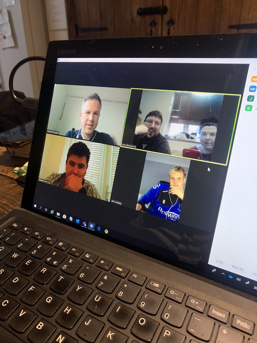 Zoom board meeting last night - football plans are afoot!