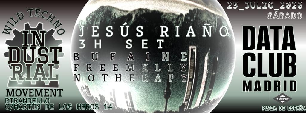 SAT, 25 JUL 2020 | 23:59 - 06:00
JESUS RIAÑO 3H SET (Industrial X Data) 
<a href="/SALA_PIRANDELLO/">SALA PIRANDELLO</a> 
Apúntate en lista online aquí 👉🏼: salapirandello.com/venta-de-entra… 
INFO + RESERVAS 667773327 #salapirandello