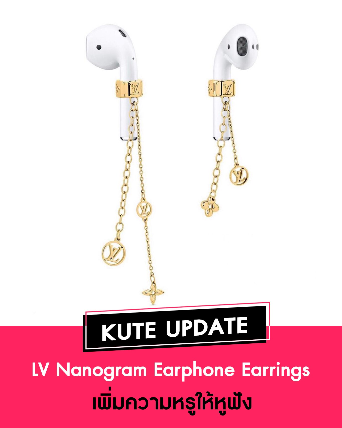 Louis Vuitton Nanogram Earphone Earrings