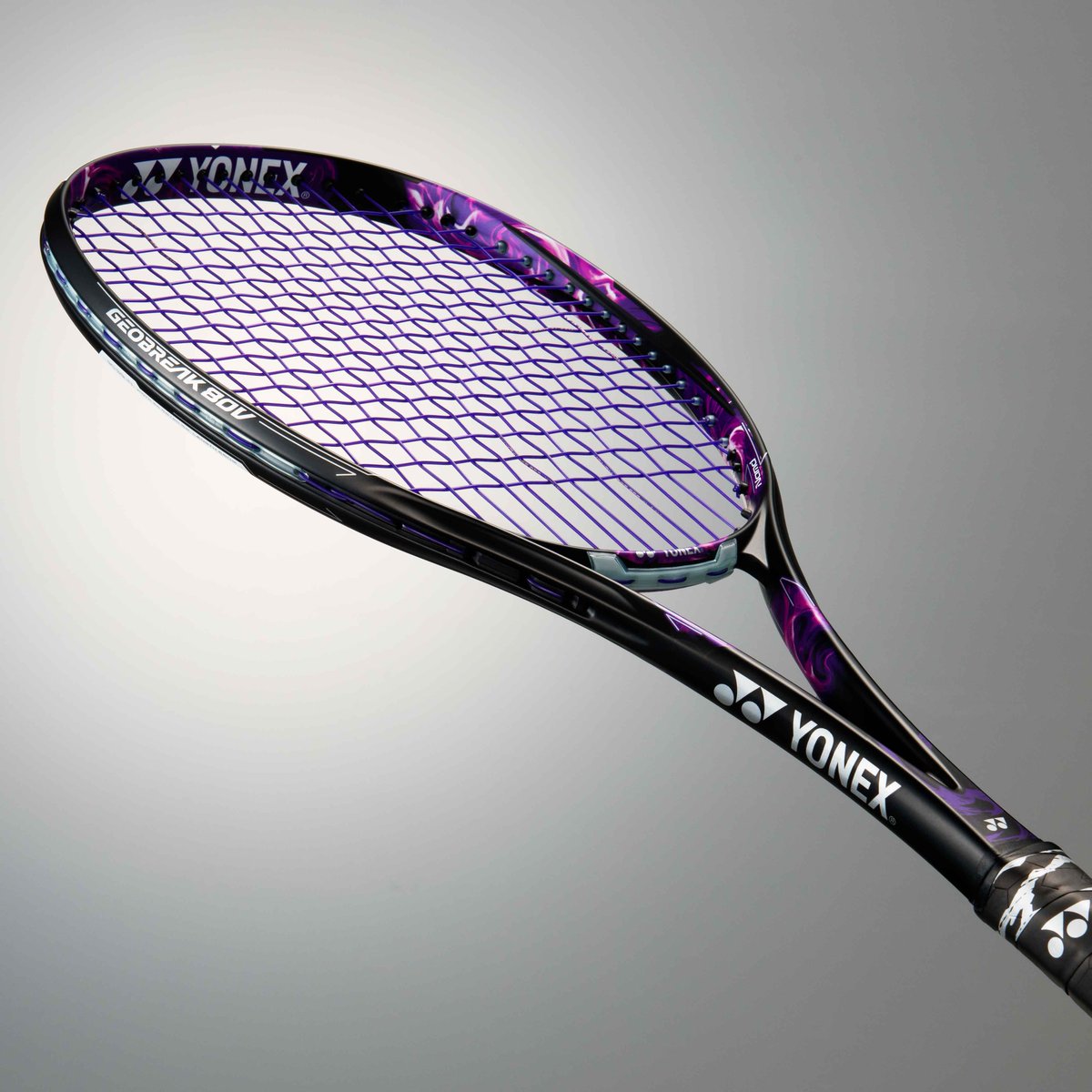 【あいさん専用】 GEOBREAK80V テニスラケット 黒/紫 ボレー重視モデル。#GEOBREAK80V バランスポイントを265mmの先軽設計