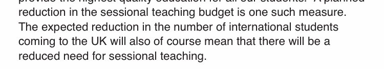 Oh, and  @warwickuni, in the very next breath admit that international students are a cash cow for the marketised model which we are now all behest to. This isn’t about high quality teaching, this isn’t about safety, this isn’t even about education. This is about money.