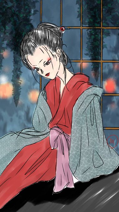 花魁のtwitterイラスト検索結果 古い順