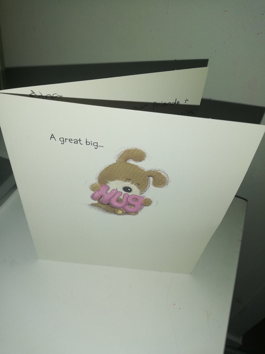 feefee_07's tweet photo. Thanks to Rosie for my card. Nothing like a great big Hug! #kindnessbypost. @MHC_UK https://t.co/ZwyOQ0b5oz