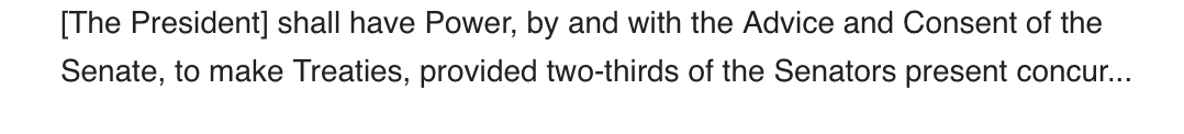 US Art. 2 sec. 2 cl. 2 of the Constitution. Always. But that doesn’t respond to the US reality, which, quite frankly, requires an article not a tweet.