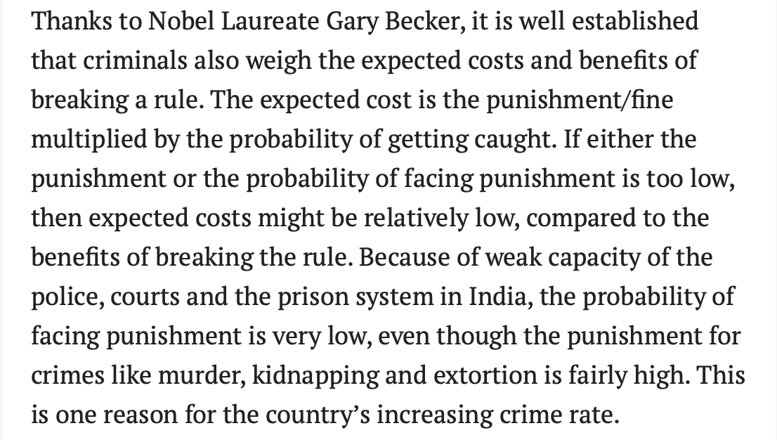 PRIMARY REASON WHY CRIMES (mostly IMPULSIVE) HAPPEN It's called the rational choice theory. Crimes happen because perpetrators think that the reward for committing a crime outweighs the punishment, Hence the perpetrator makes the RATIONAL CHOICE. It's a criminological theory.