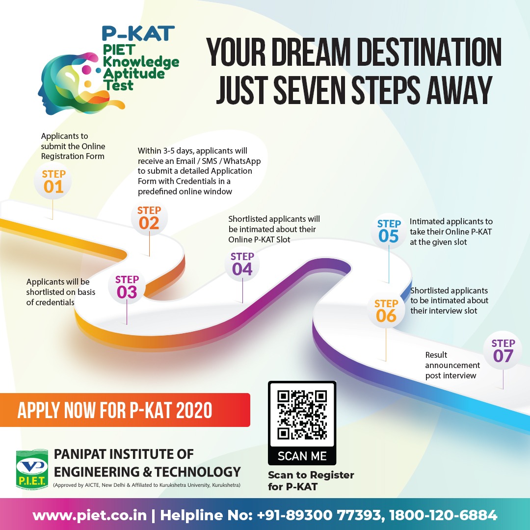 PIETPanipat's tweet photo. #PIETSuper30 is the acclaimed students batch that will get support in your career startup. The selection process consists of easy 7-steps. #applynow for the #PKATaptitudetest.
Visit: https://t.co/qTXIy3Yu9H or Call @18001206884.
#Panipat #Haryana #PIET #PKATtest #Super30batch https://t.co/2A29hT5KwA