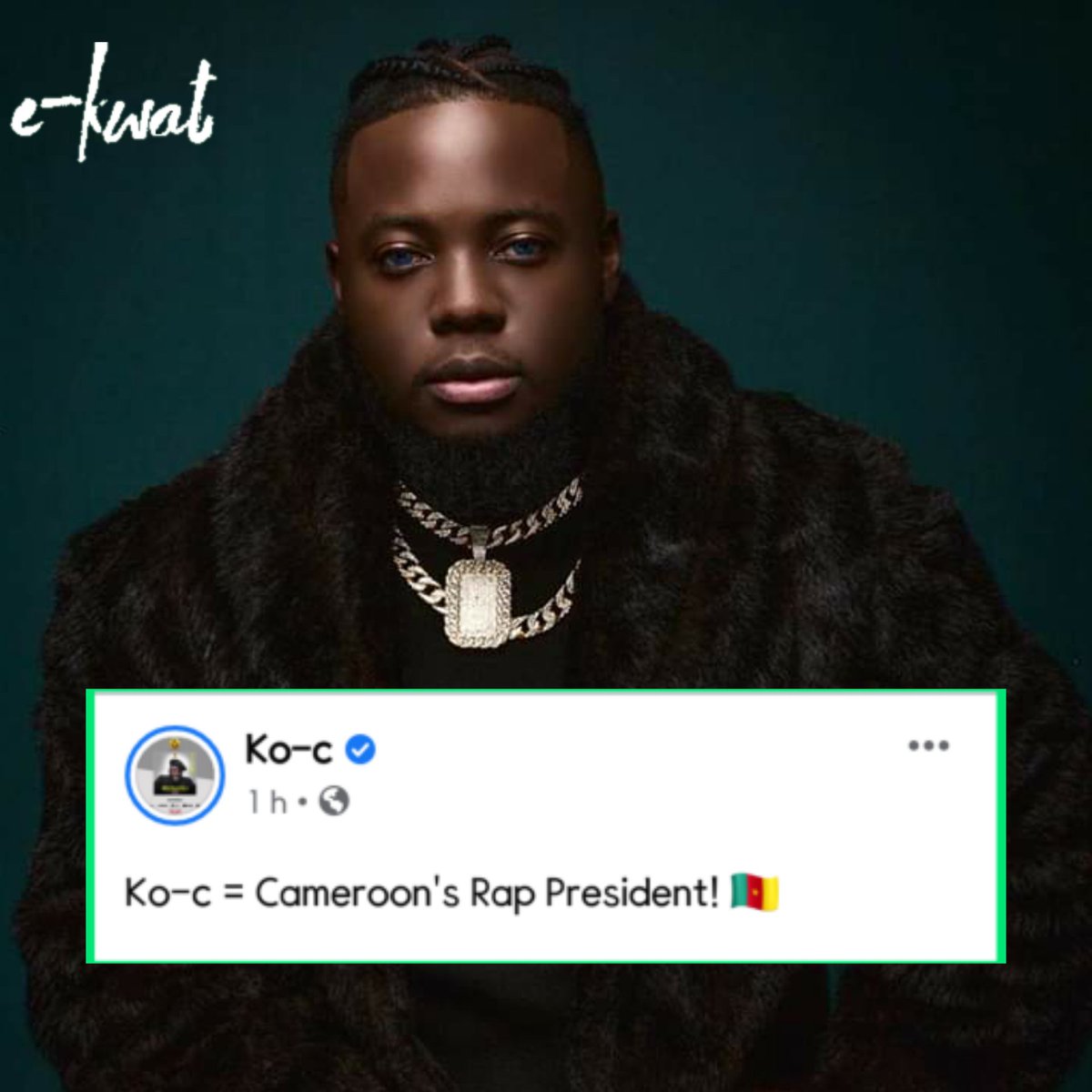 EkwatTV's tweet photo. Ko-c is saying that eeehh... sense or no sense? 

#cameroon #music #rapper #rappresident #fbshot https://t.co/bnMGUJdDry