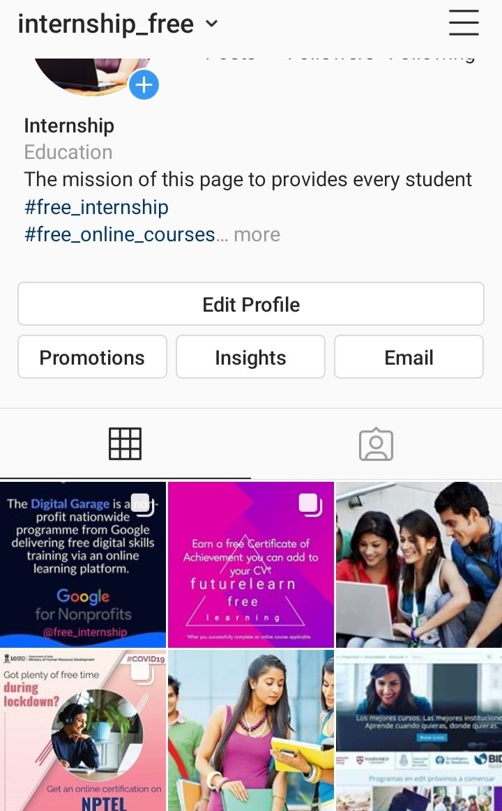 Tapasku40189263's tweet photo. #Follow this page in #Instagram @internship_free and @tapas_internshala
Mission of this pages provide free #online #COURSES , #fresher_job , #internship #Scholarship and many more for #student
#MHRD #Engineering #engineer_jobs #COVIDー19 #onlinelearning #OnlineClasses #Online https://t.co/plnvcpNJXX