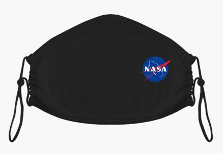 Kathyuska80's tweet photo. Mascarilla con el diseño del logo de la NASA, situado en un lateral. Discreto y elegante. https://t.co/qdk55TQVWZ https://t.co/9ykeRZ3Dzr