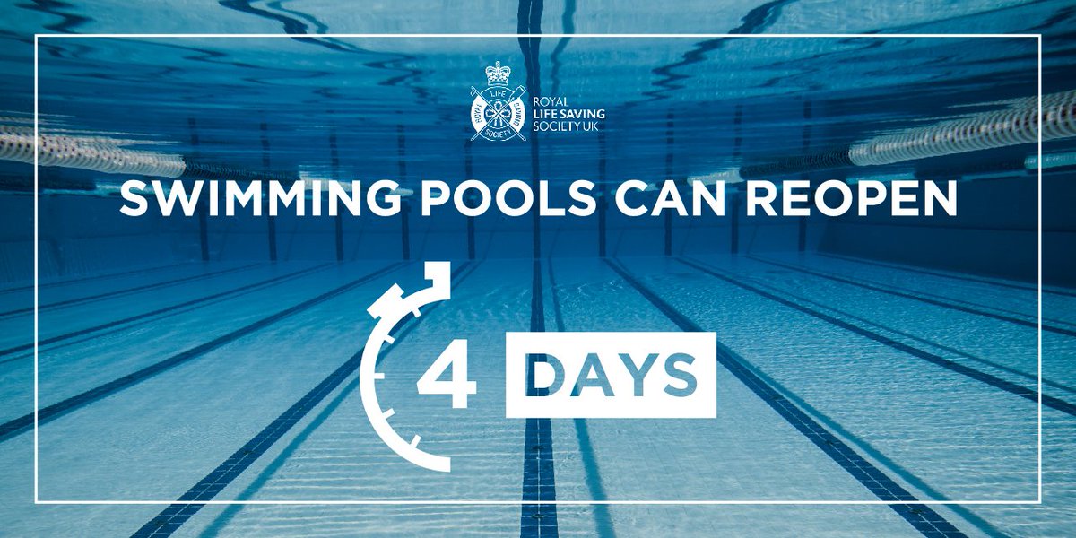 RLSSUK's tweet photo. Opening in just 4 days in England, are you ready? Are employees trained on new polices to follow during COVID-19, are lifeguard stations/positions ready with equipment to be used in the event of an emergency? If you need equipment it may not be too late https://t.co/4qx1pOlZho https://t.co/IWX35YWfn3