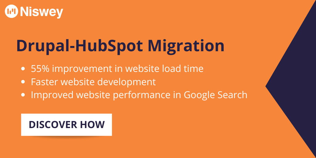 Niswey's tweet image. We helped an #ITServices company in improving their #websiteloadtime by 55%! 

Wondering How? We migrated their massive Drupal site to the #HubSpot CMS! 

Find out more about their success story here: