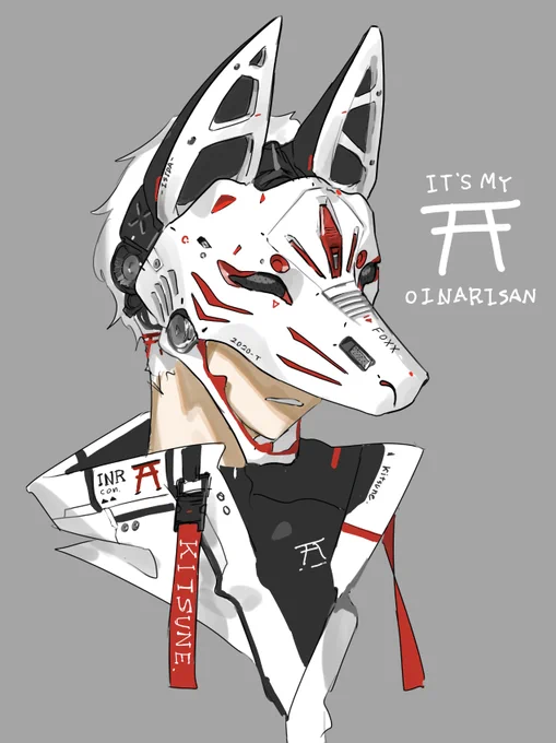 メカデザイン習作狐面 悪くない… 