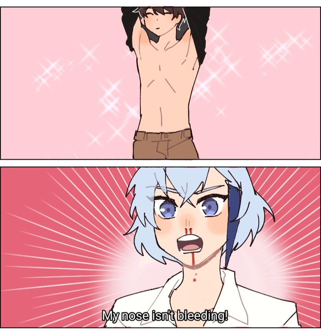 He's lying 