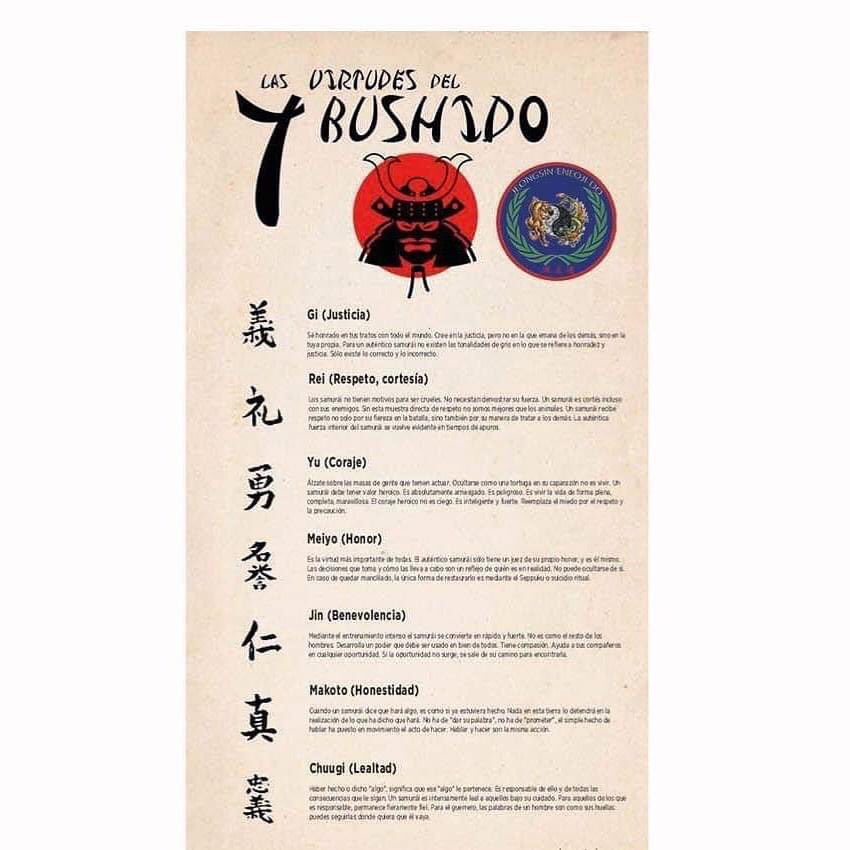 Las Virtudes Del Bushido 7 Virtudes Del Bushido Por Jerry En Twin