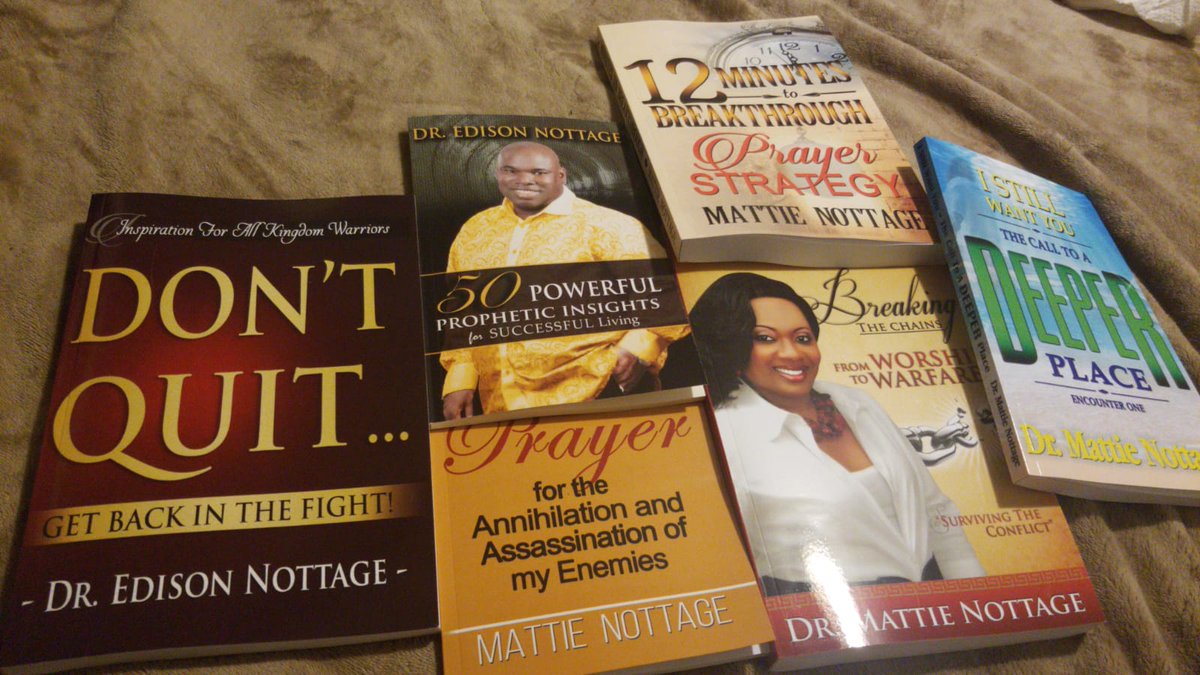 queenj_phillip's tweet photo. 😇😃🔥Got @DrMattieNottage & @DrEddisonNottage books for my birthday💃🏾#selflovegift💃🏾my first read was the call to a deeper place. Then the prayer for the annihilation and assassination of my enemies that one small but powerful not one to rush. #grateful #remainingconnected🔥💜 https://t.co/reJJWhQmAw