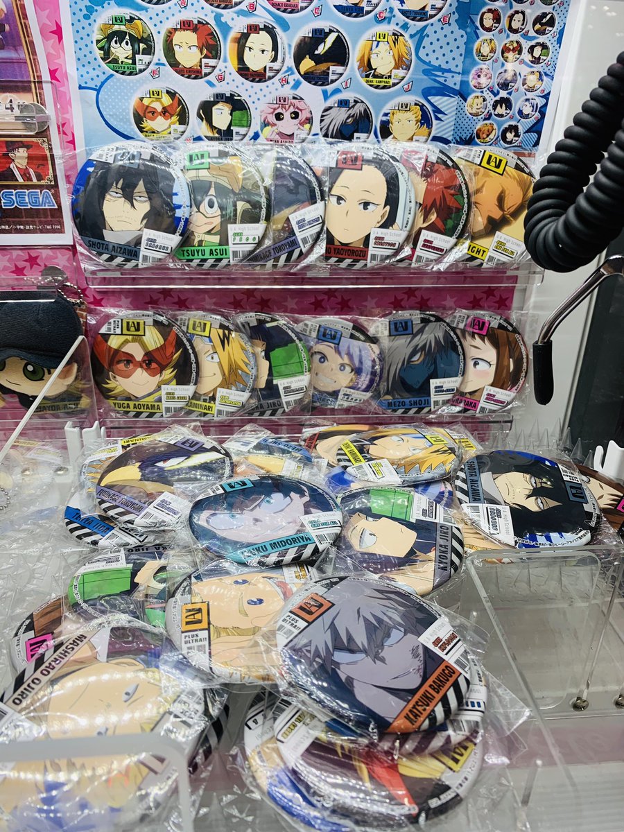 上 クレーンゲーム 缶バッジ